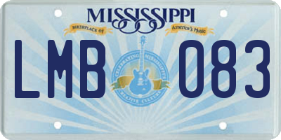 MS license plate LMB083