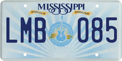 MS license plate LMB085