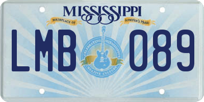 MS license plate LMB089