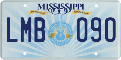 MS license plate LMB090