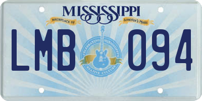 MS license plate LMB094