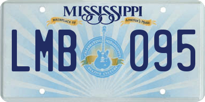 MS license plate LMB095