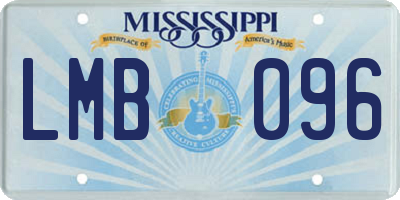 MS license plate LMB096