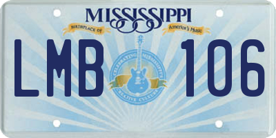 MS license plate LMB106