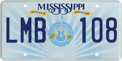 MS license plate LMB108