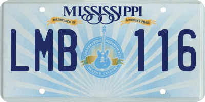 MS license plate LMB116