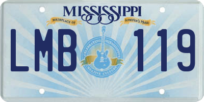MS license plate LMB119