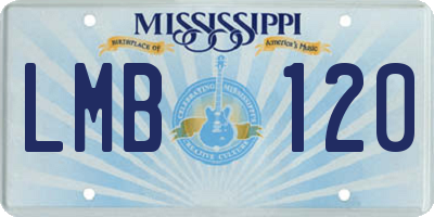 MS license plate LMB120