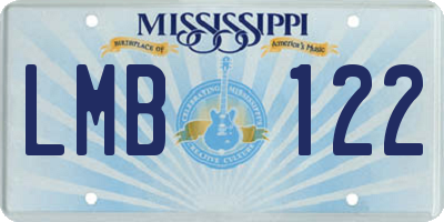 MS license plate LMB122