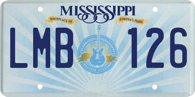 MS license plate LMB126