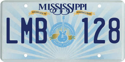 MS license plate LMB128