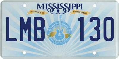 MS license plate LMB130