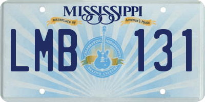 MS license plate LMB131