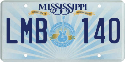MS license plate LMB140