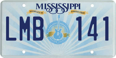 MS license plate LMB141