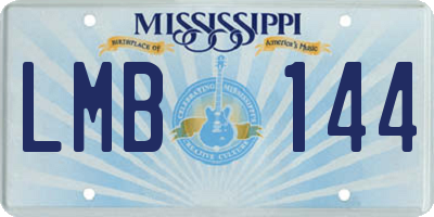 MS license plate LMB144
