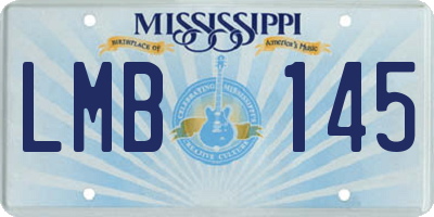 MS license plate LMB145