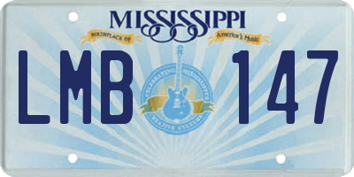 MS license plate LMB147