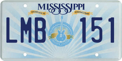 MS license plate LMB151