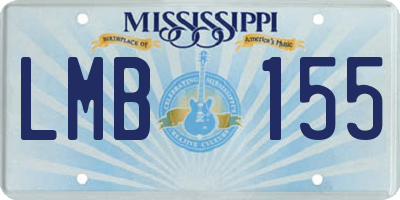 MS license plate LMB155