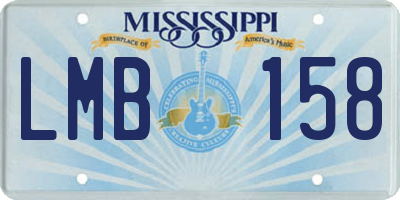 MS license plate LMB158