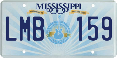 MS license plate LMB159