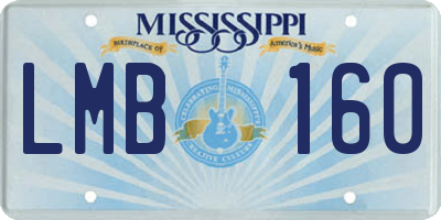 MS license plate LMB160