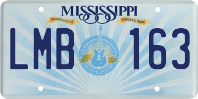 MS license plate LMB163