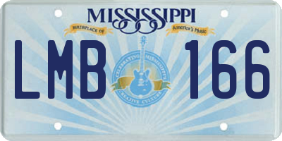 MS license plate LMB166