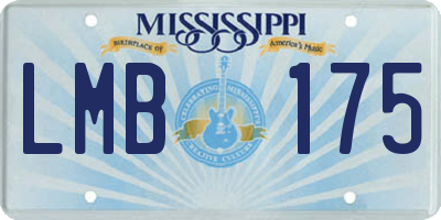 MS license plate LMB175