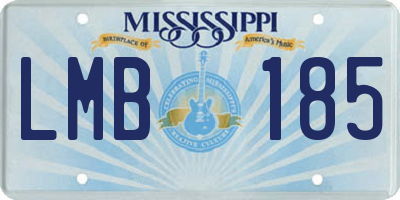 MS license plate LMB185