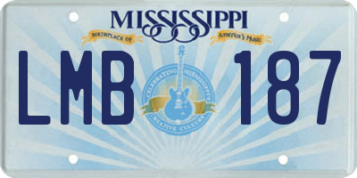 MS license plate LMB187