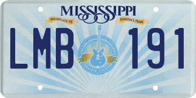 MS license plate LMB191