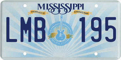 MS license plate LMB195