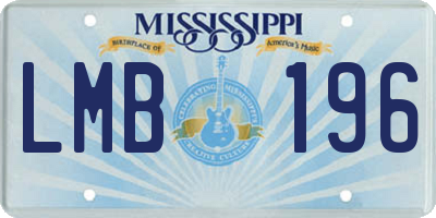 MS license plate LMB196