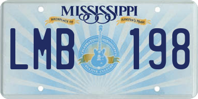 MS license plate LMB198