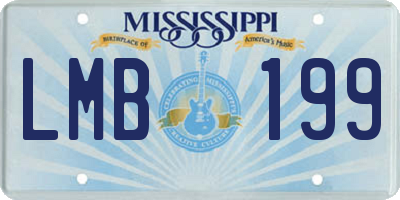 MS license plate LMB199