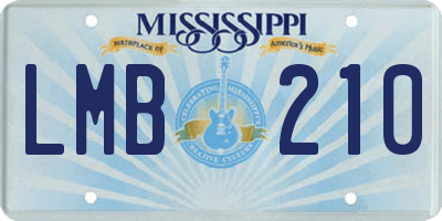 MS license plate LMB210