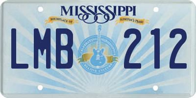 MS license plate LMB212