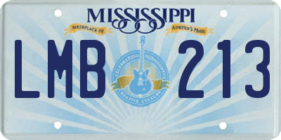 MS license plate LMB213