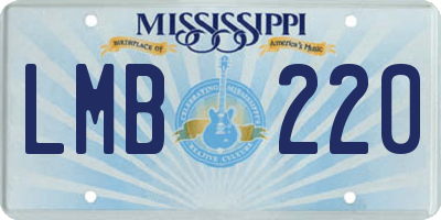 MS license plate LMB220