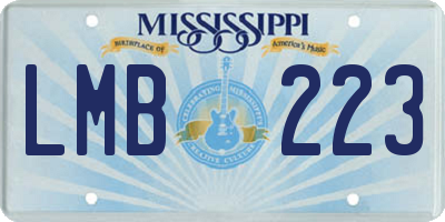 MS license plate LMB223