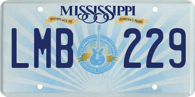 MS license plate LMB229