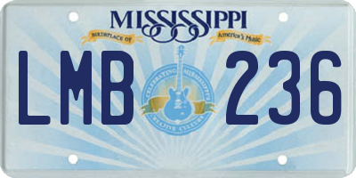 MS license plate LMB236