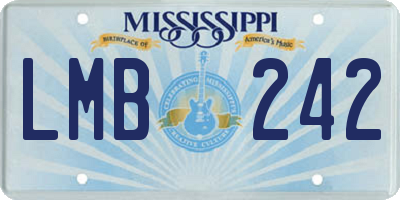 MS license plate LMB242