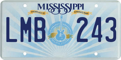 MS license plate LMB243