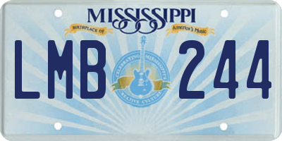 MS license plate LMB244