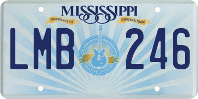 MS license plate LMB246