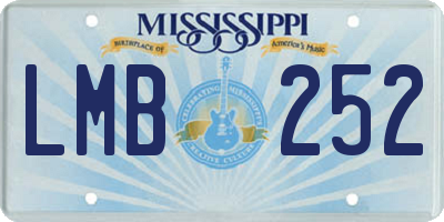 MS license plate LMB252
