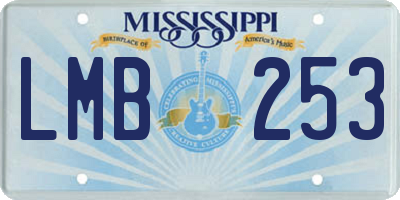 MS license plate LMB253